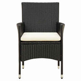 Vidaxl tuinstoelen 2 st met kussens poly rattan zwart