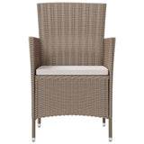 Vidaxl tuinstoelen 2 st met kussens poly rattan beige