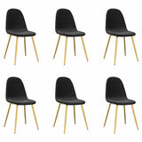 Vidaxl eetkamerstoelen 6 st fluweel zwart