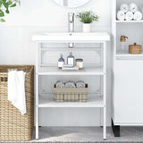 Vidaxl wastafelframe 59x38x83 cm ijzer wit