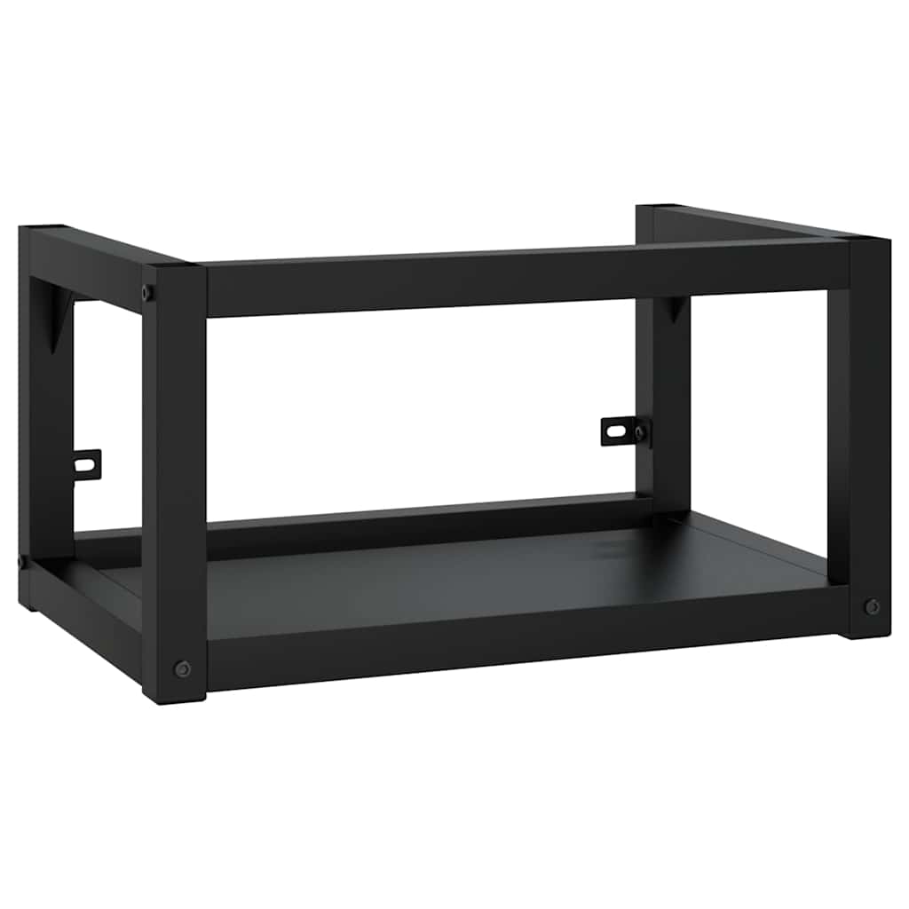 Vidaxl wastafelframe wandgemonteerd 59x38x31 cm ijzer zwart