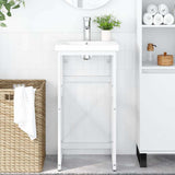 Vidaxl wastafelframe 40x38x83 cm ijzer wit