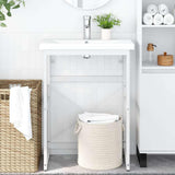 Vidaxl wastafelframe 59x38x83 cm ijzer wit