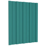 VIDAXL -Dachplatten 12 ST 60x45 cm verzinktes Stahlgrün