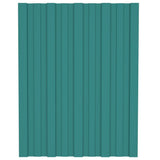 VIDAXL -Dachplatten 36 ST 60x45 cm verzinktes Stahlgrün