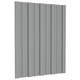 VIDAXL -Dachplatten 12 ST 60x45 cm verzinkter Stahl grau