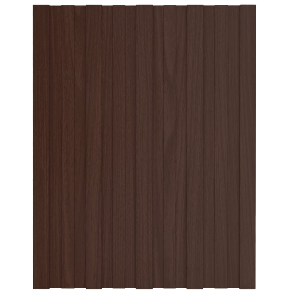 VIDAXL -Dachpaneele 12 ST 60x45 cm verzinkter Stahlbraun