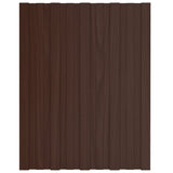 VIDAXL -Dachplatten 36 ST 60x45 cm verzinkter Stahlbraun