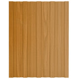 VIDAXL -Dachplatten 12 ST 60x45 cm verzinktes Stahl hellholz Holz