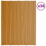 Vidaxl -Dachplatten 36 ST 60x45 cm verzinktes Stahlhellholz gefärbt