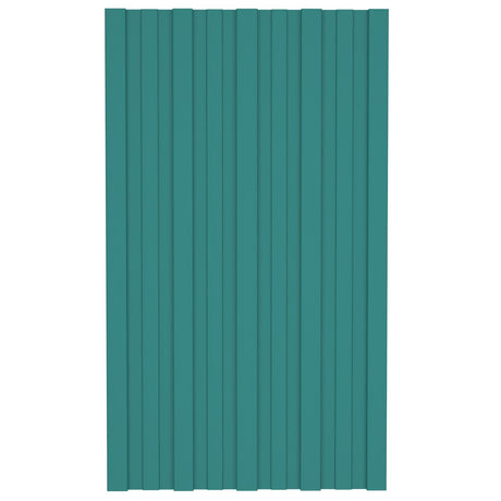 Vidaxl dakpaneel 12 st groen 80 x 45 cm verzinkt staal