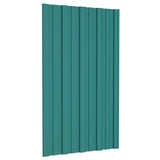VIDAXL -Dachplatten 36 ST 80x45 cm verzinktes Stahlgrün