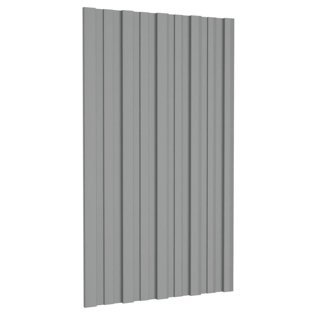 VIDAXL -Dachpaneele 36 ST 80x45 cm verzinkter Stahl grau