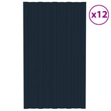 VIDAXL -Dachpaneele 12 ST 80x45 cm verzinkter Stahl -Anthrazit -Verschärfen