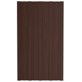 VIDAXL -Dachpaneele 12 ST 80x45 cm verzinkter Stahlbraun