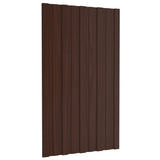 VIDAXL -Dachpaneele 12 ST 80x45 cm verzinkter Stahlbraun