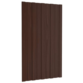 Vidaxl dakpaneel 12 st bruin 80 x 45 cm verzinkt staal