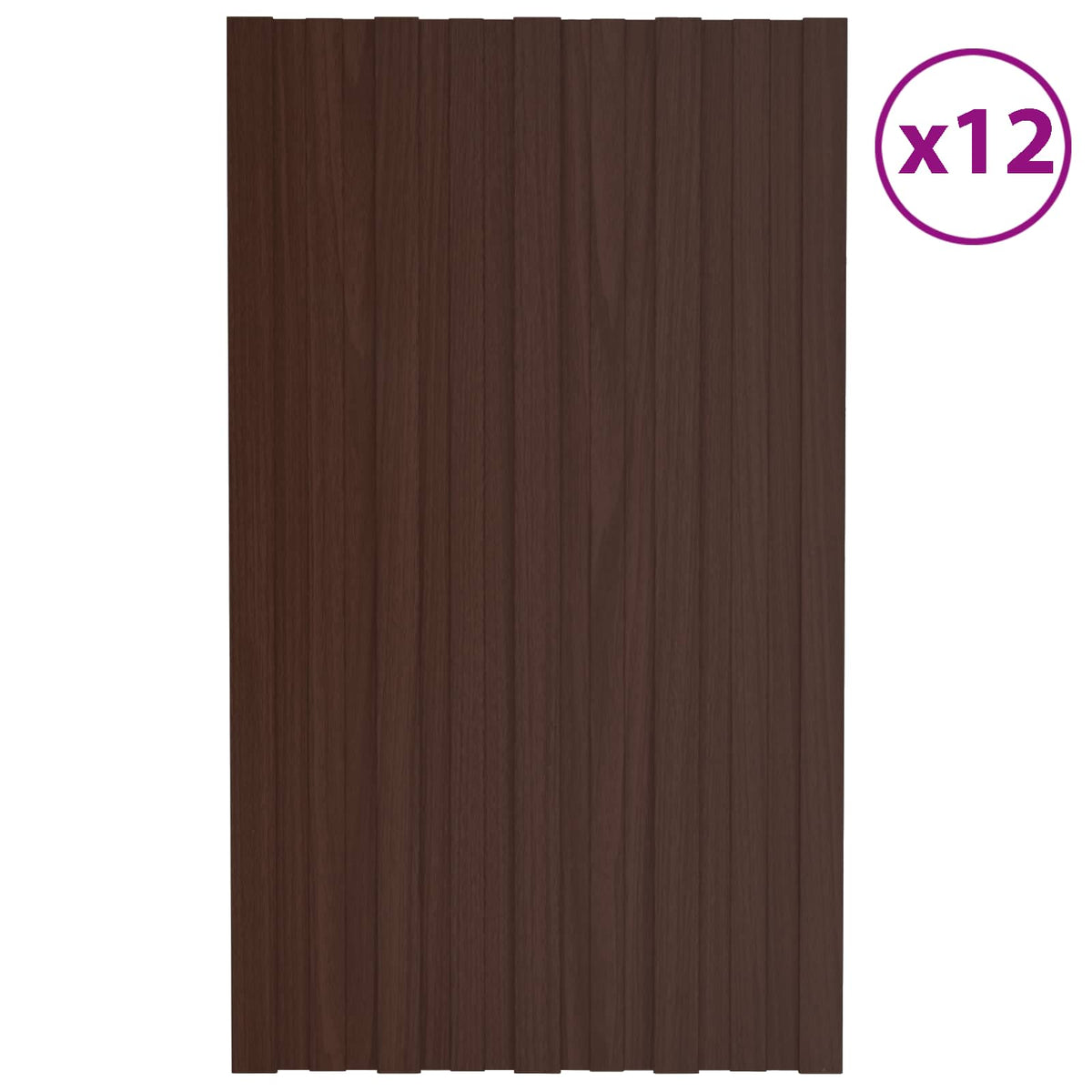 Vidaxl dakpaneel 12 st bruin 80 x 45 cm verzinkt staal