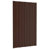 VIDAXL -Dachpaneele 36 ST 80x45 cm verzinkter Stahlbraun