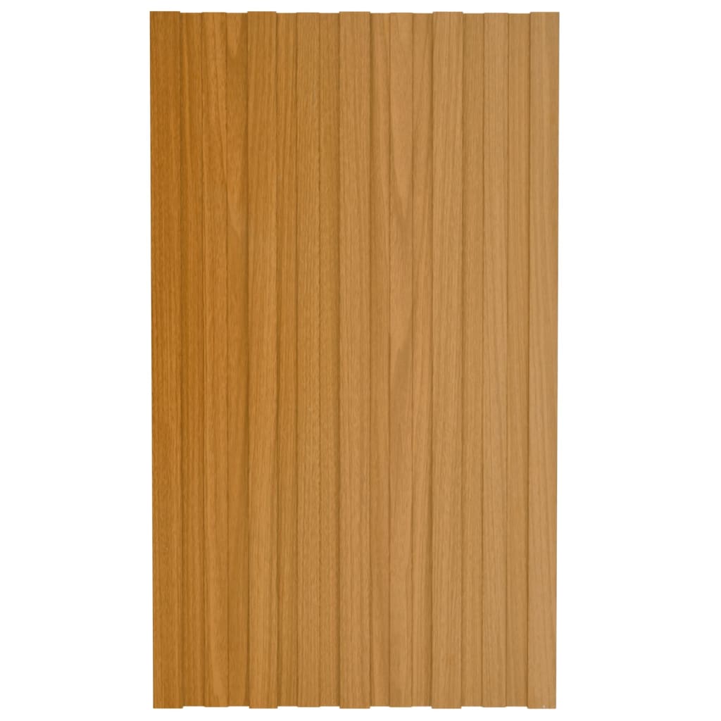 VIDAXL -Dachplatten 36 ST 80x45 cm verzinktes Stahlhellholz gefärbt