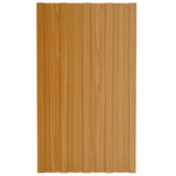 VIDAXL -Dachplatten 36 ST 80x45 cm verzinktes Stahlhellholz gefärbt