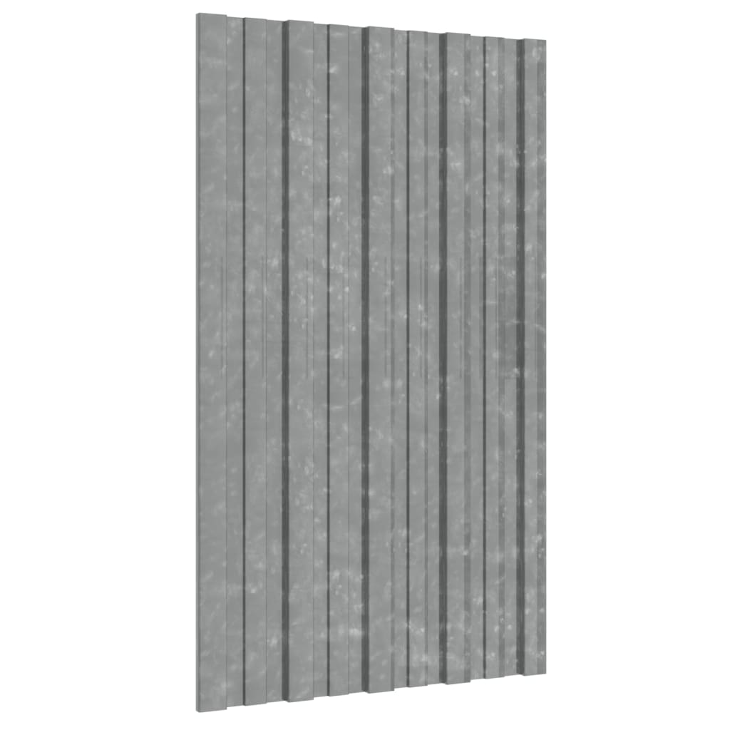 VIDAXL -Dachpaneele 36 ST 80x45 cm verzinkter Stahl Silberfarbe