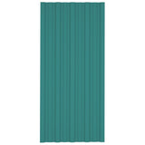 VIDAXL -Dachpaneele 12 ST 100x45 cm verzinktes Stahlgrün
