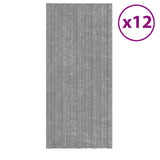 Vidaxl dakpaneel 12 st zilver 100 x 45 cm verzinkt staal