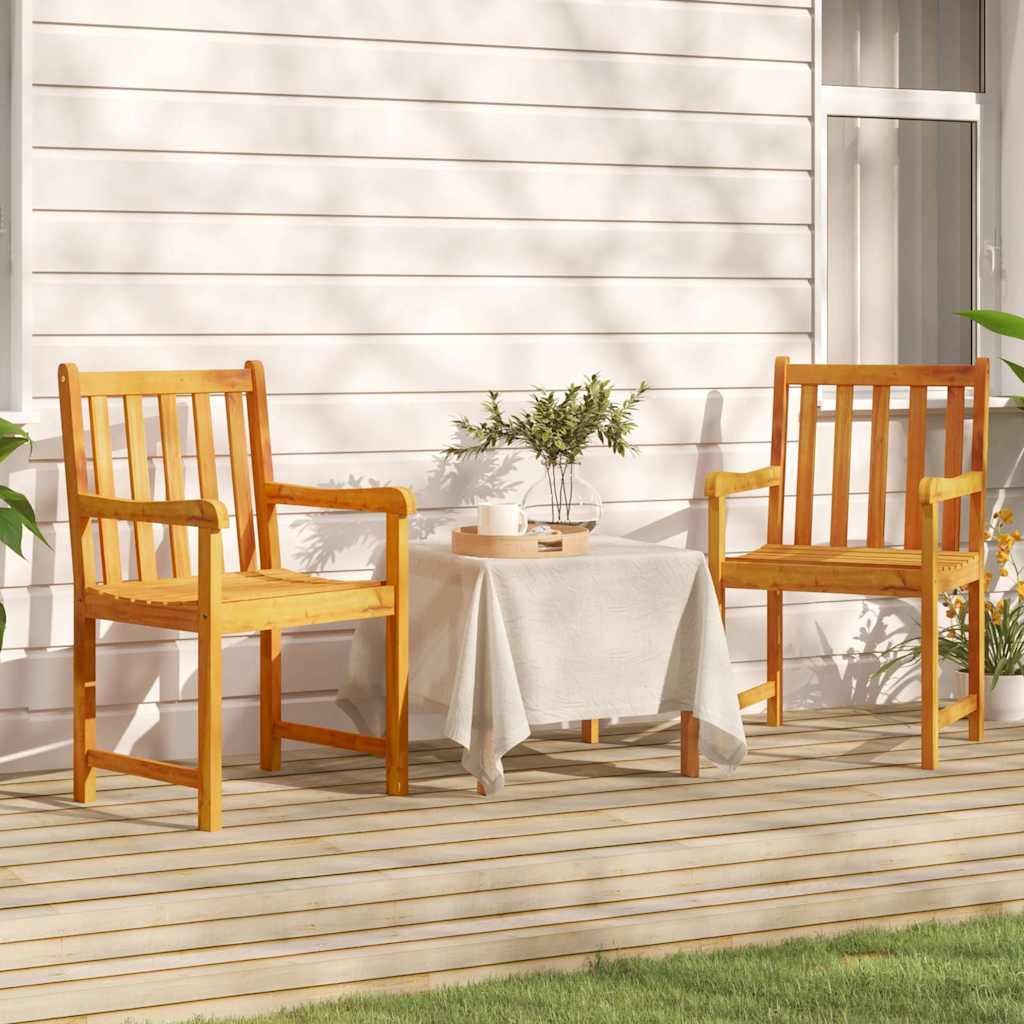 Vidaxl tuinstoelen 2 st massief acaciahout