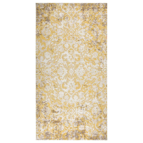 Vidaxl außerhalb des Teppichs flach gewebt 80x150 cm Gelb