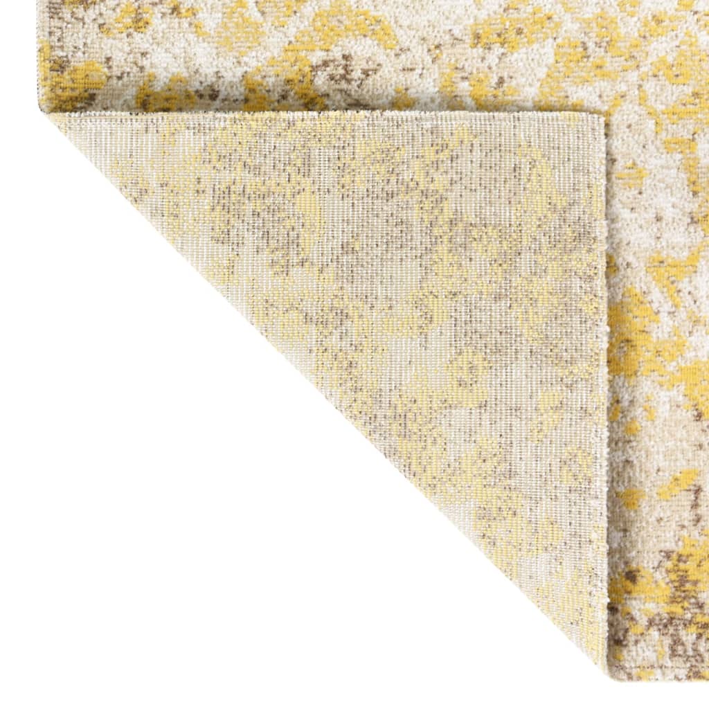 Vidaxl außerhalb des Teppichs flach -gehoben 115x170 cm Gelb