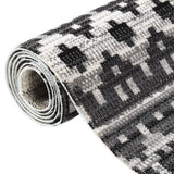 Vidaxl Außen Teppich flach gewebt 80x150 cm dunkelgrau