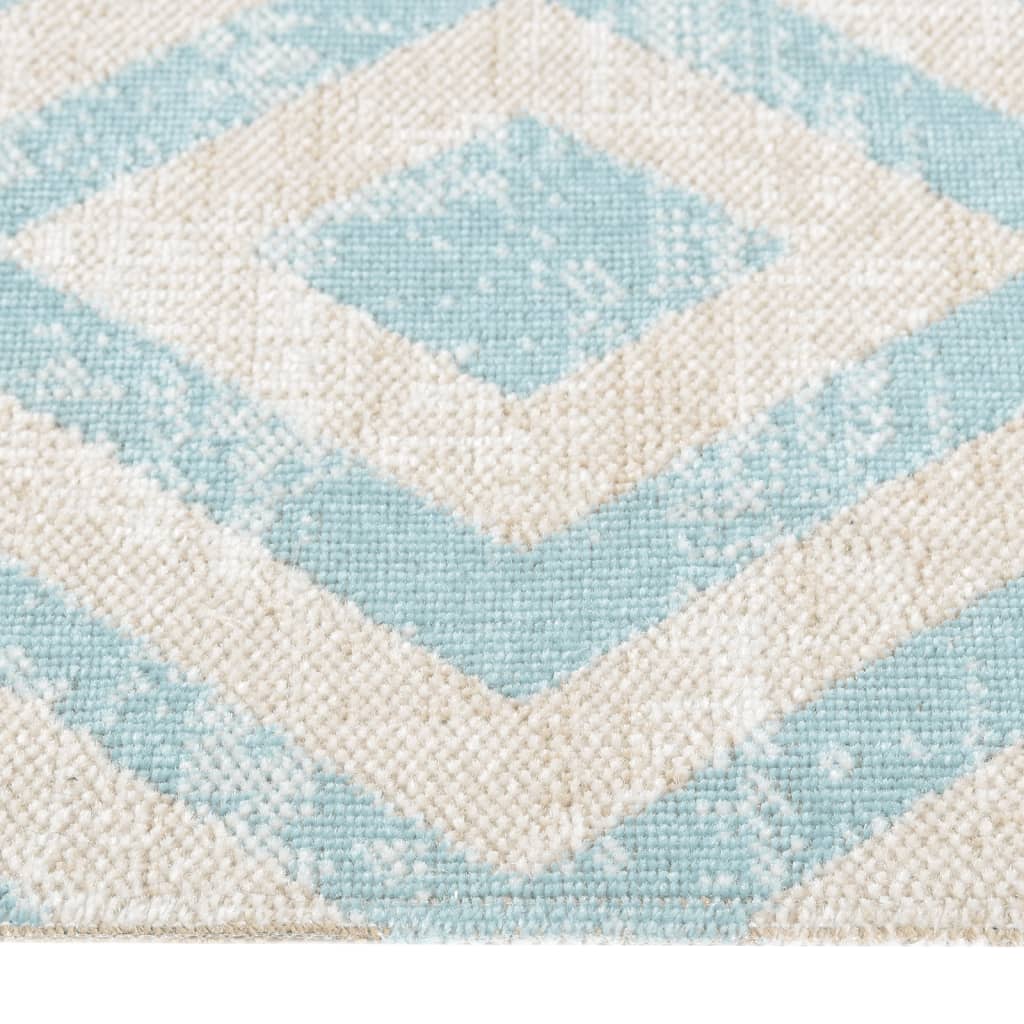 Vidaxl Außen Teppich flach -gehoben 115x170 cm Grün und Beige