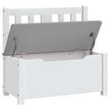Vidaxl kinderopbergbankje 60x30x55 cm mdf wit en grijs
