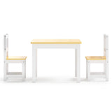 Vidaxl 3-delige kindertafel- en stoelenset mdf wit en grijs