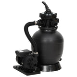 Vidaxl Swimmingpool Sandfilter mit 6-maliger Ventilschwarz