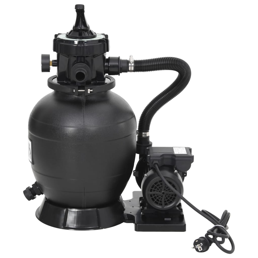 Vidaxl Swimmingpool Sandfilter mit 6-maliger Ventilschwarz