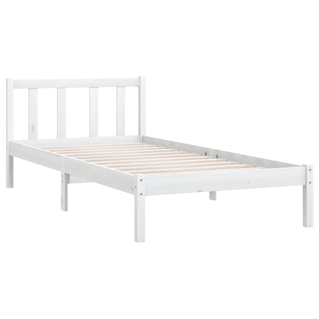Vidaxl bedframe massief grenenhout wit 100x200 cm