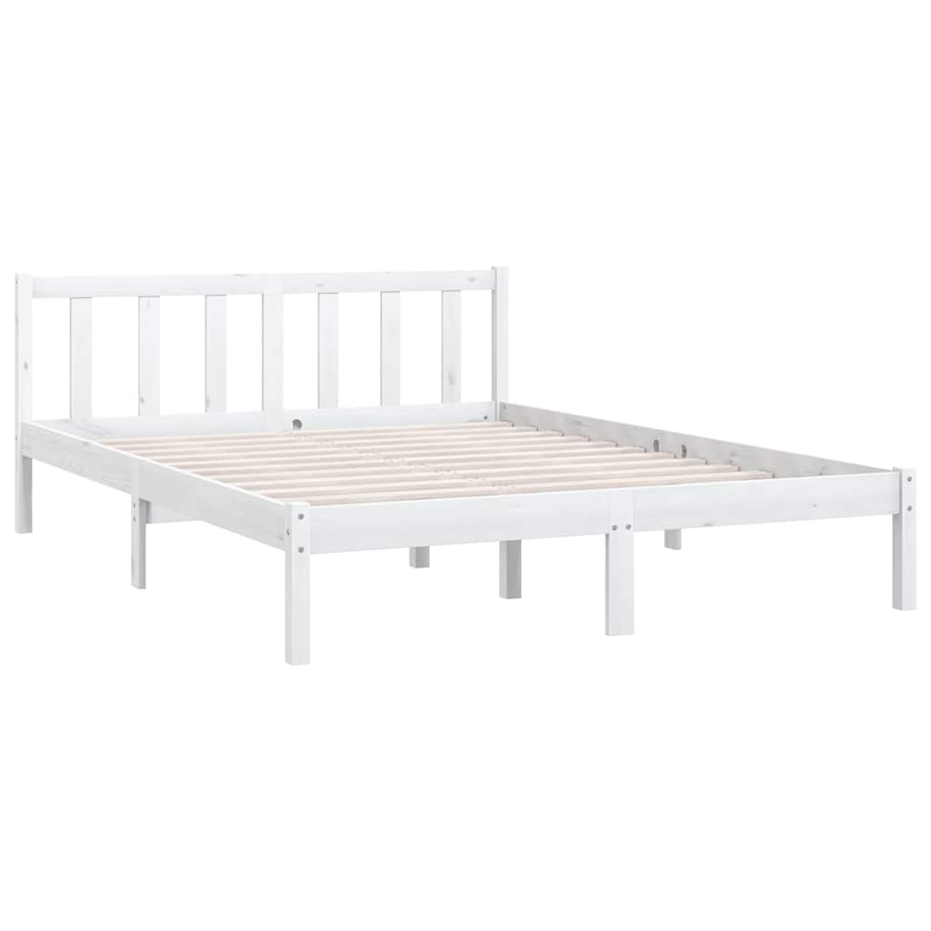 Vidaxl bedframe massief grenenhout wit 140x200 cm