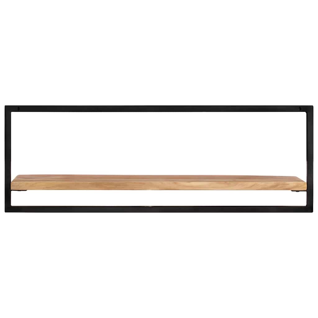 Vidaxl wandschappen 2 st 100x24x35 cm massief acaciahout en staal