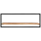 Vidaxl wandschappen 2 st 100x24x35 cm massief acaciahout en staal