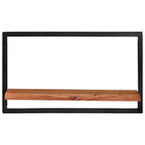 Vidaxl wandschappen 2 st 60x25x35 cm massief acaciahout en staal