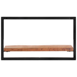 Vidaxl wandschappen 2 st 60x25x35 cm massief acaciahout en staal