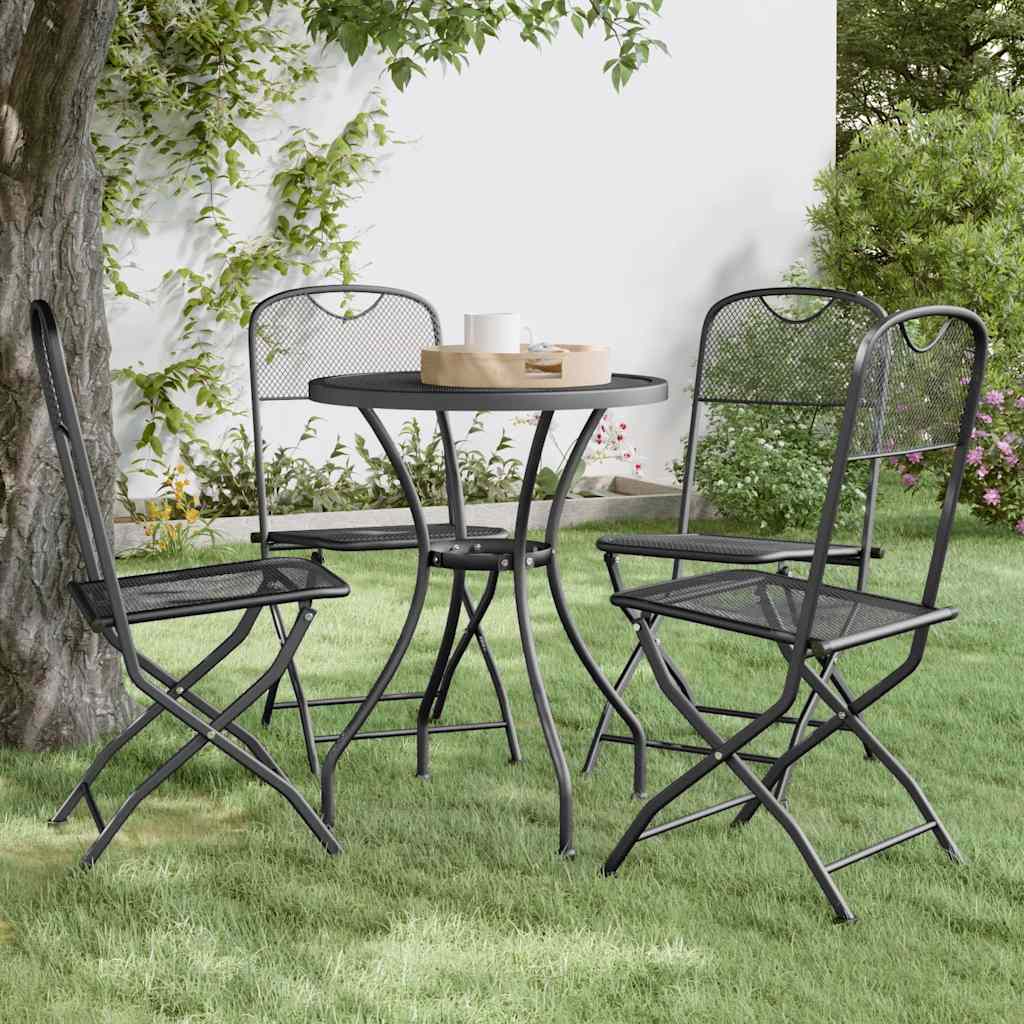 Vidaxl tuinstoelen inklapbaar 4 st metaalgaas antracietkleurig