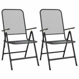Vidaxl tuinstoelen inklapbaar 2 st metaalgaas antracietkleurig