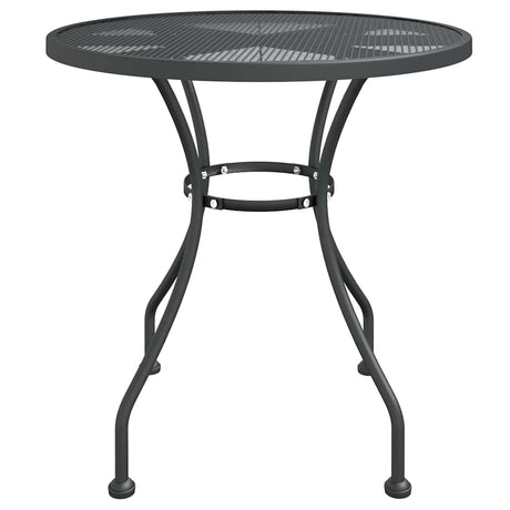 Vidaxl tuintafel ø80x72 cm metaalgaas antracietkleurig