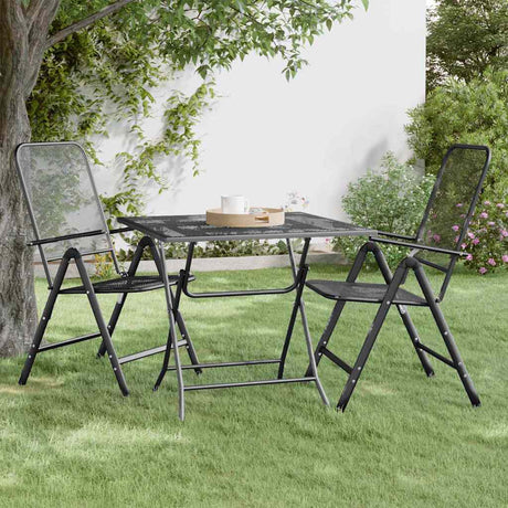 Vidaxl tuintafel 80x80x72 cm metaalgaas antracietkleurig