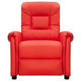 Vidaxl fauteuil verstelbaar kunstleer rood