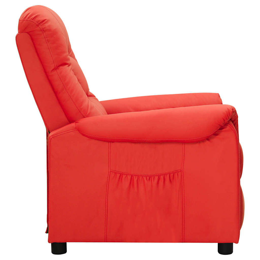 Vidaxl fauteuil verstelbaar kunstleer rood
