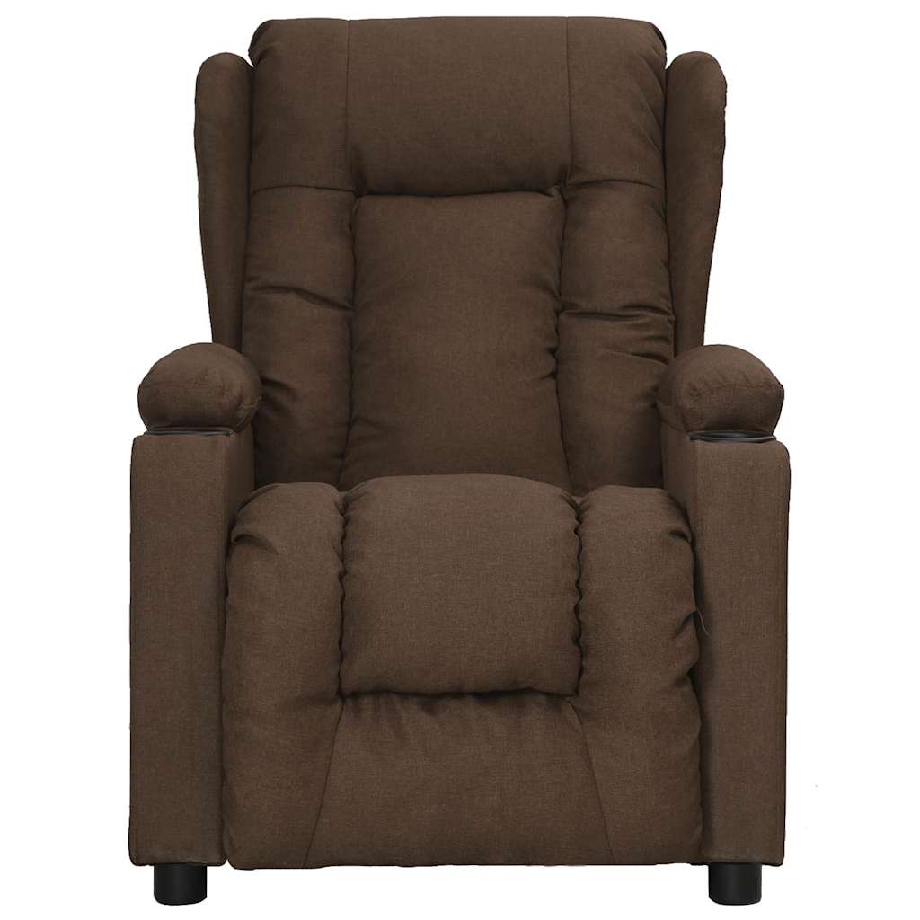 Vidaxl fauteuil verstelbaar stof bruin